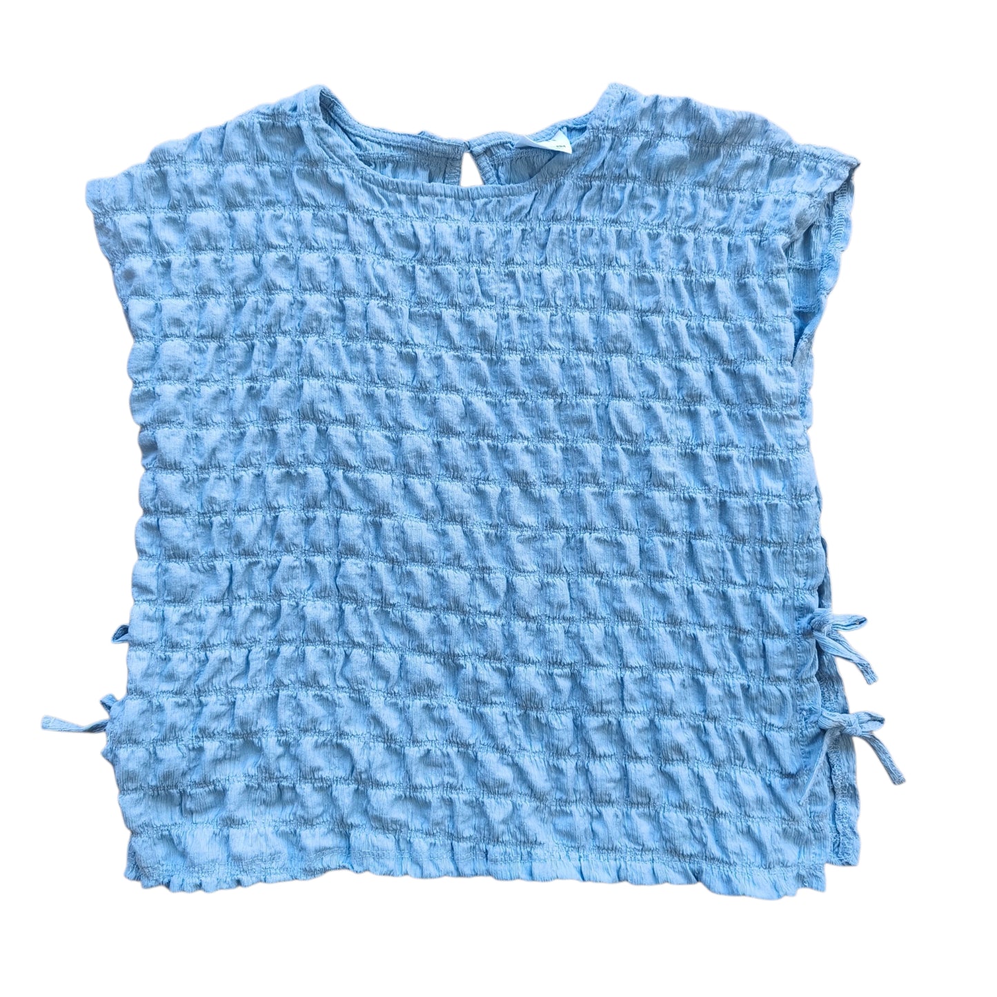 Blusa texturizada celeste / Talla 9 años