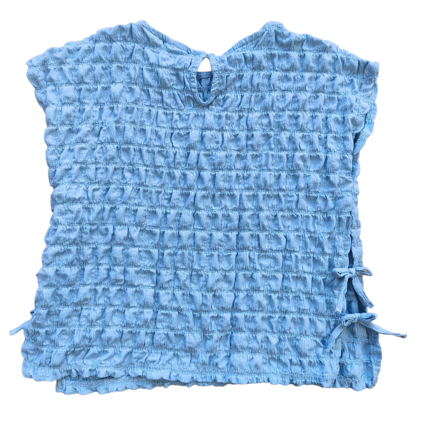 Blusa texturizada celeste / Talla 9 años