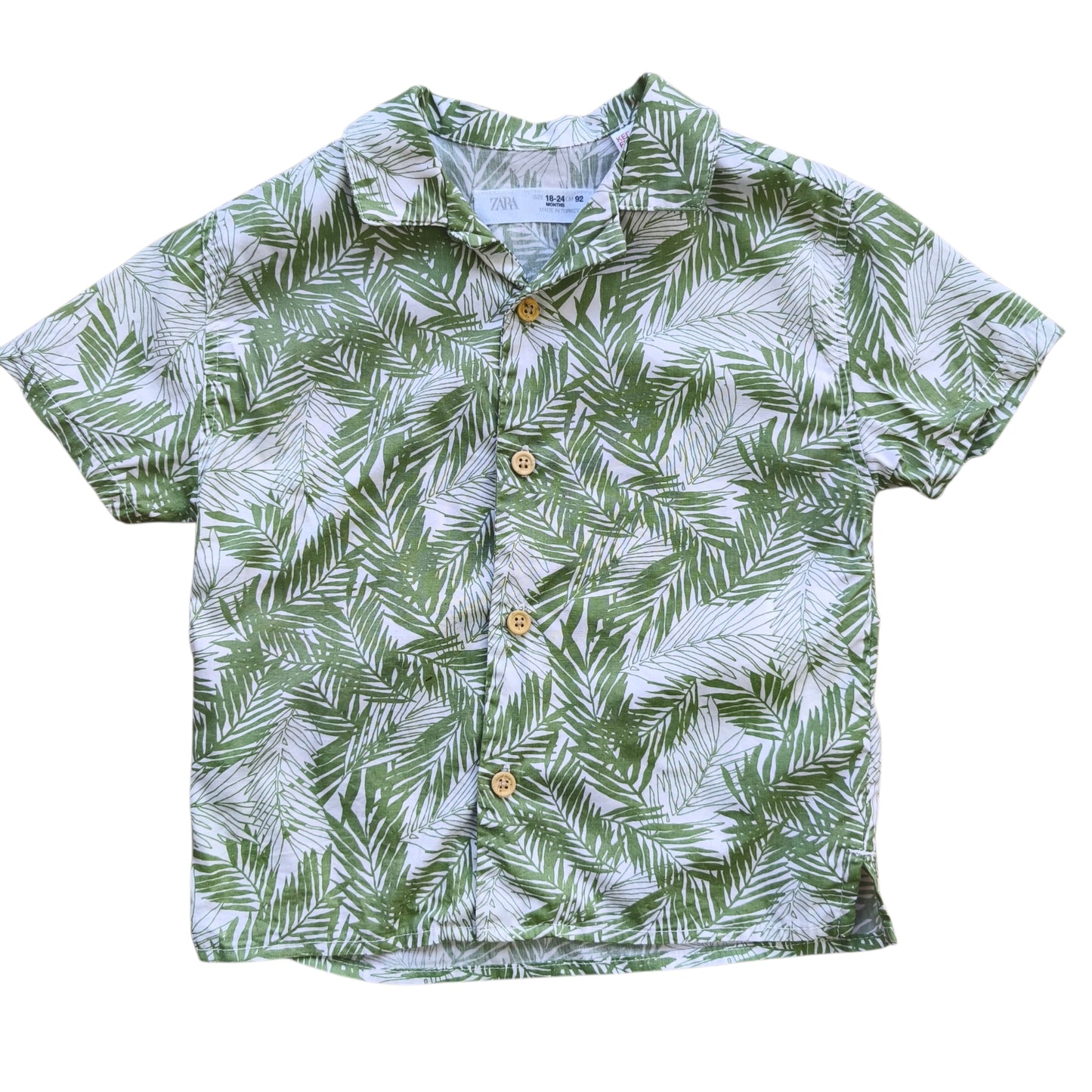 Camisa estampada tropical / 18-24 meses