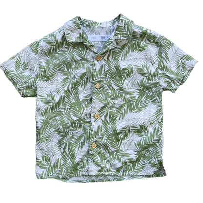 Camisa estampada tropical / 18-24 meses