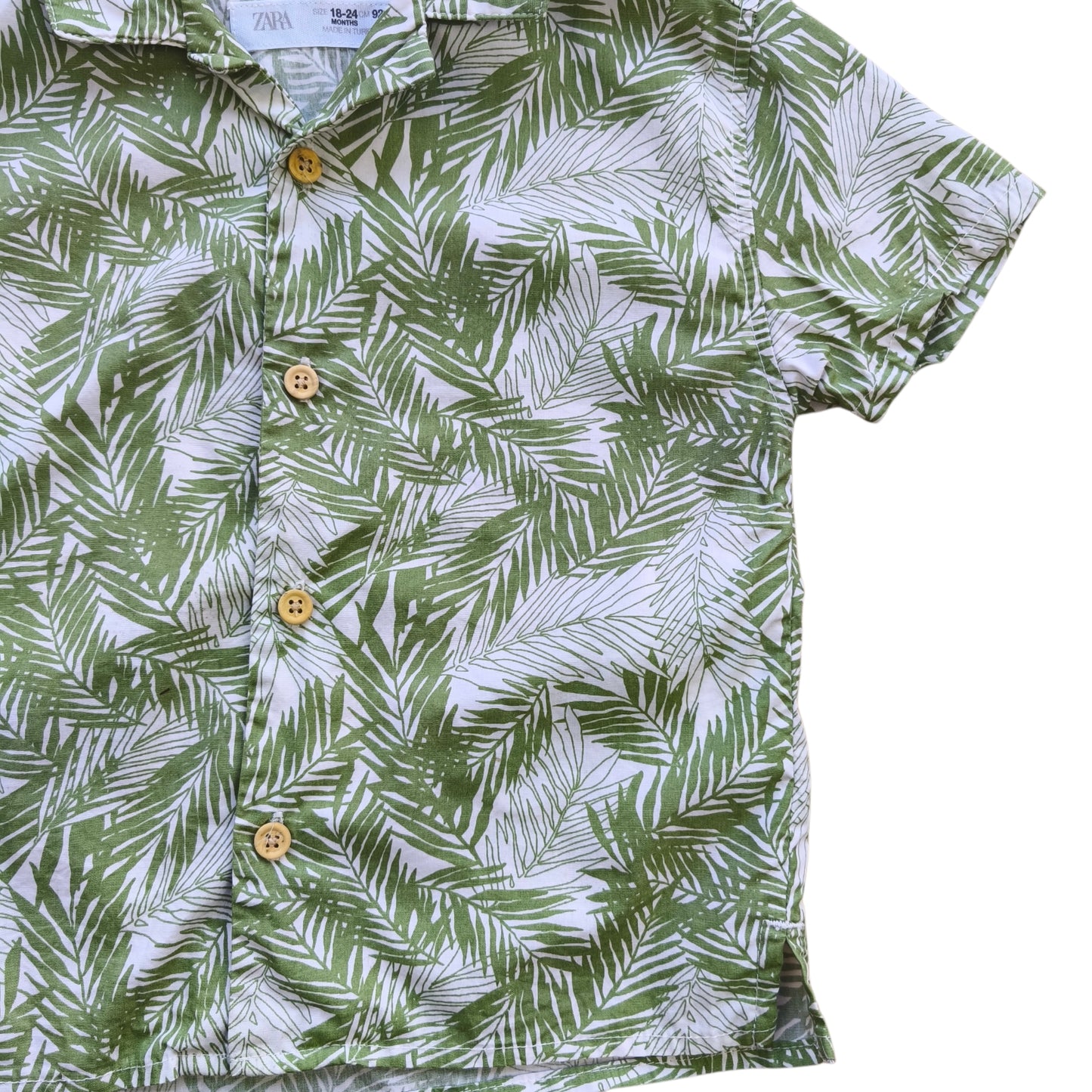 Camisa estampada tropical / 18-24 meses