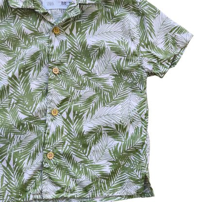 Camisa estampada tropical / 18-24 meses