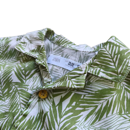 Camisa estampada tropical / 18-24 meses