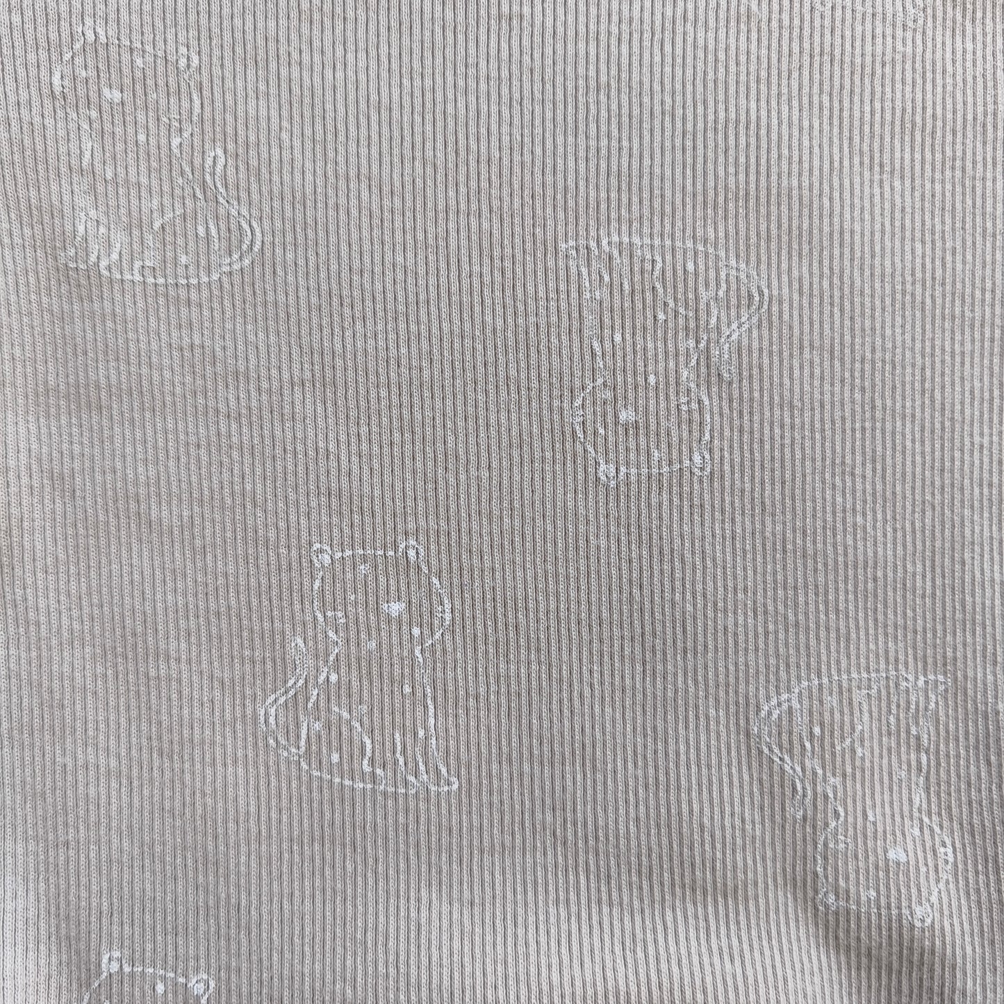 Body canalé con estampado / 9-12 meses