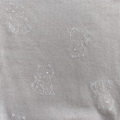 Body canalé con estampado / 9-12 meses