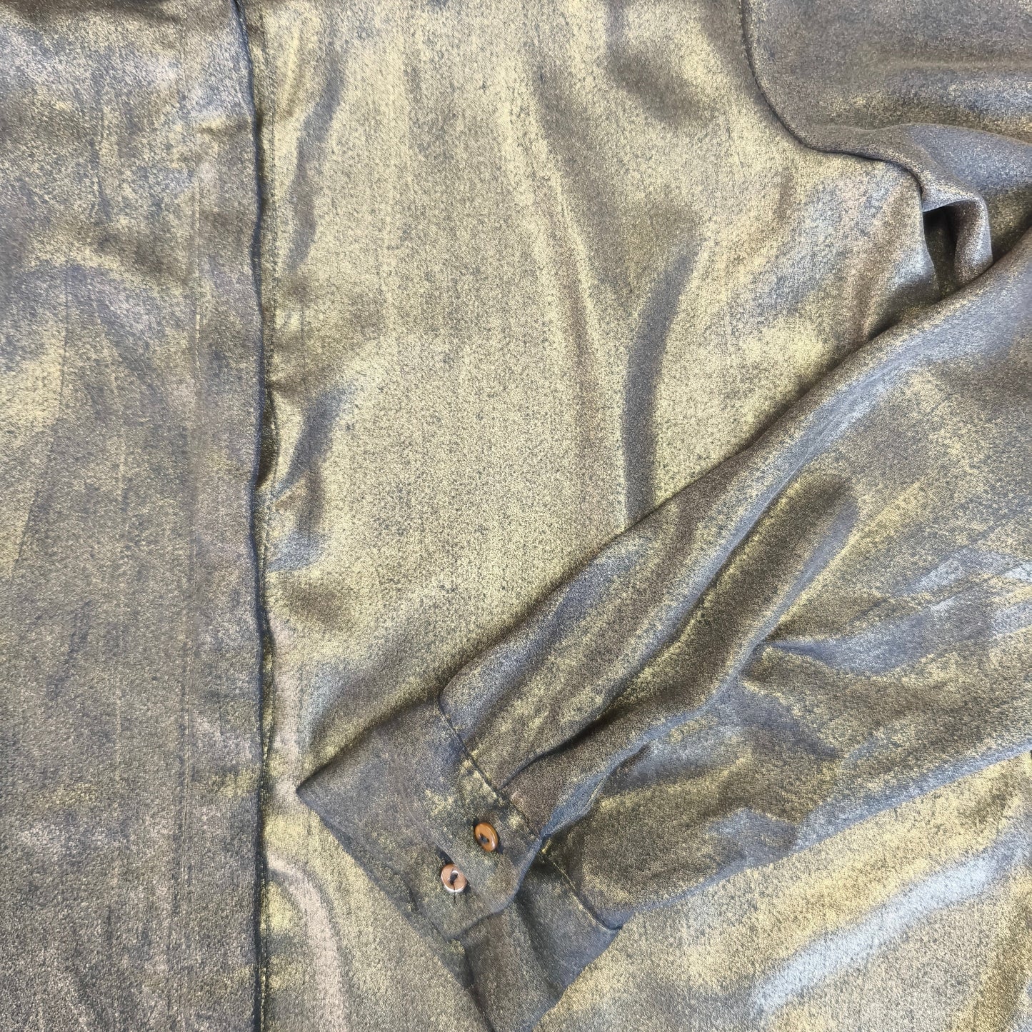 Blusa metalizada efecto bronce / Talla M