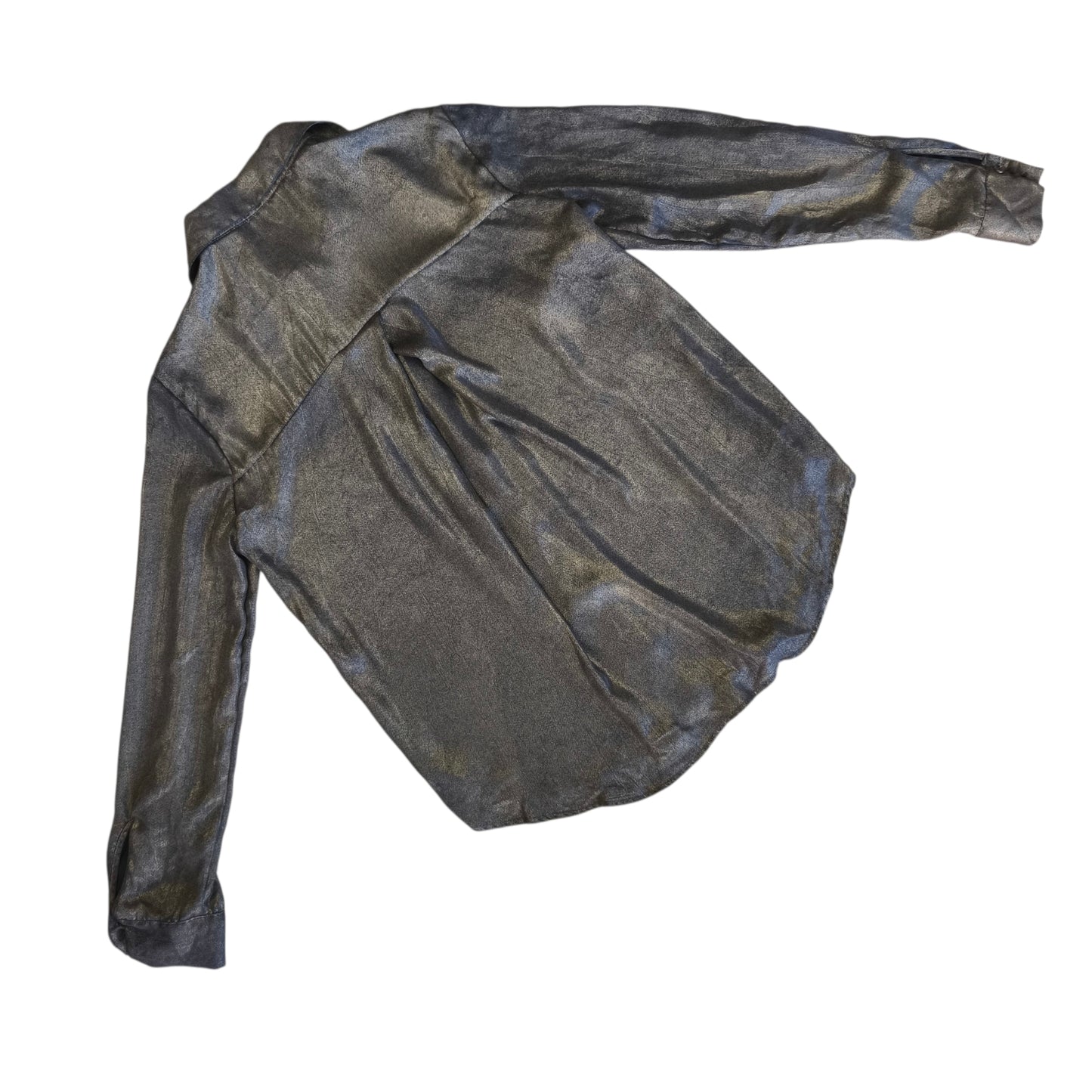 Blusa metalizada efecto bronce / Talla M