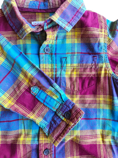 Camisa cuadrillé / 12 meses