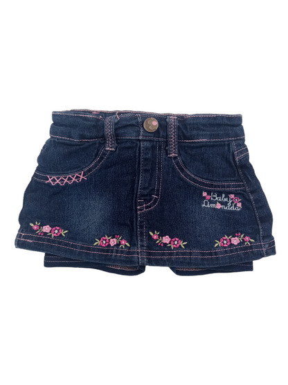 Falda-Short de mezclilla / 9 meses