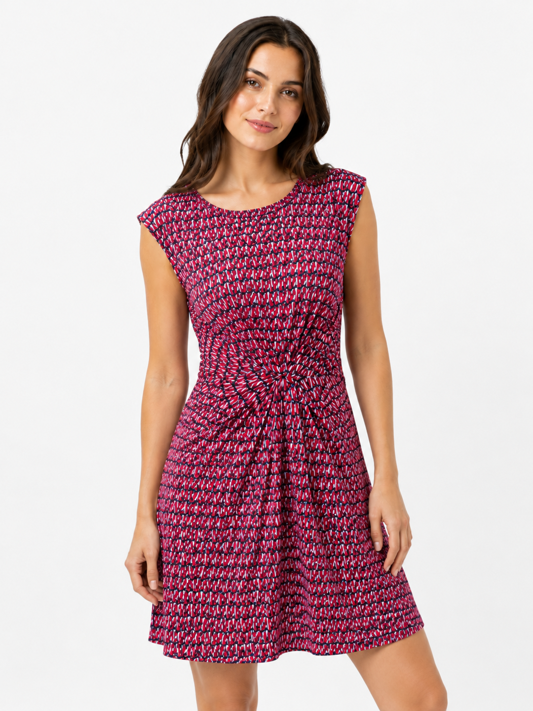 Vestido estampado drapeado / Talla M