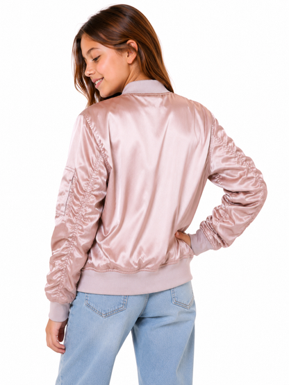 Chaqueta bomber satinada / 12-13 años
