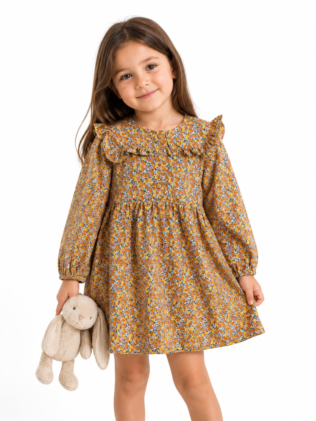 Vestido estampado floral / Talla 3-4 años