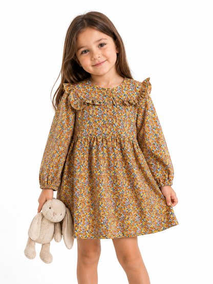 Vestido estampado floral / Talla 3-4 años