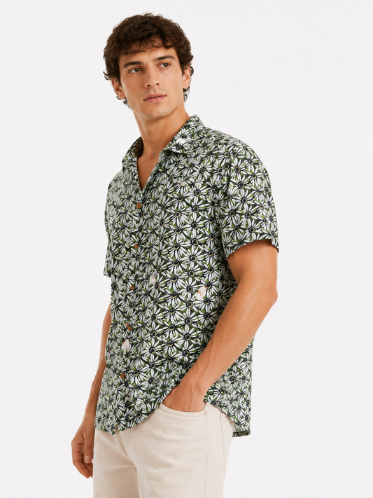 Camisa estampada floreada / Talla L