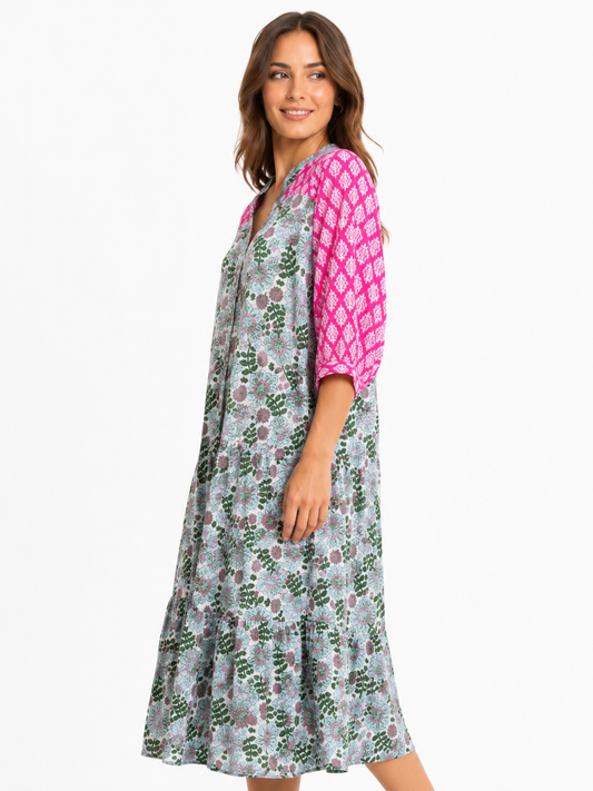 Vestido estampado boho floral / Talla L