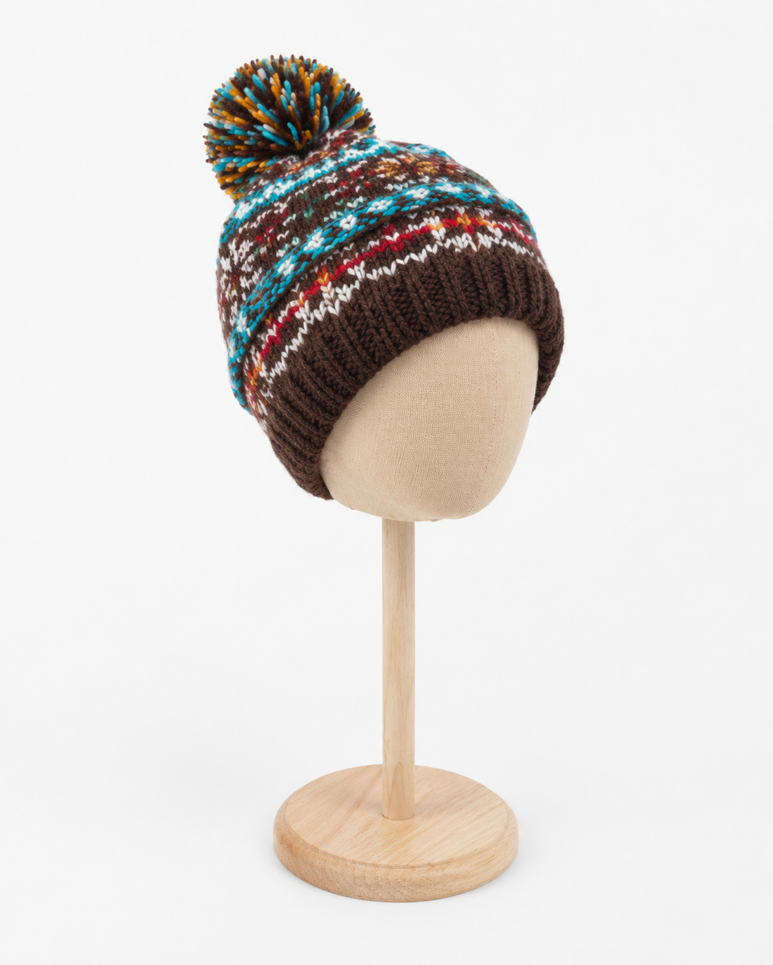 Gorro tejido con pompón multicolor - Zara Kids