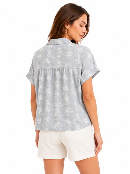 Blusa estampado plmeras / Talla M