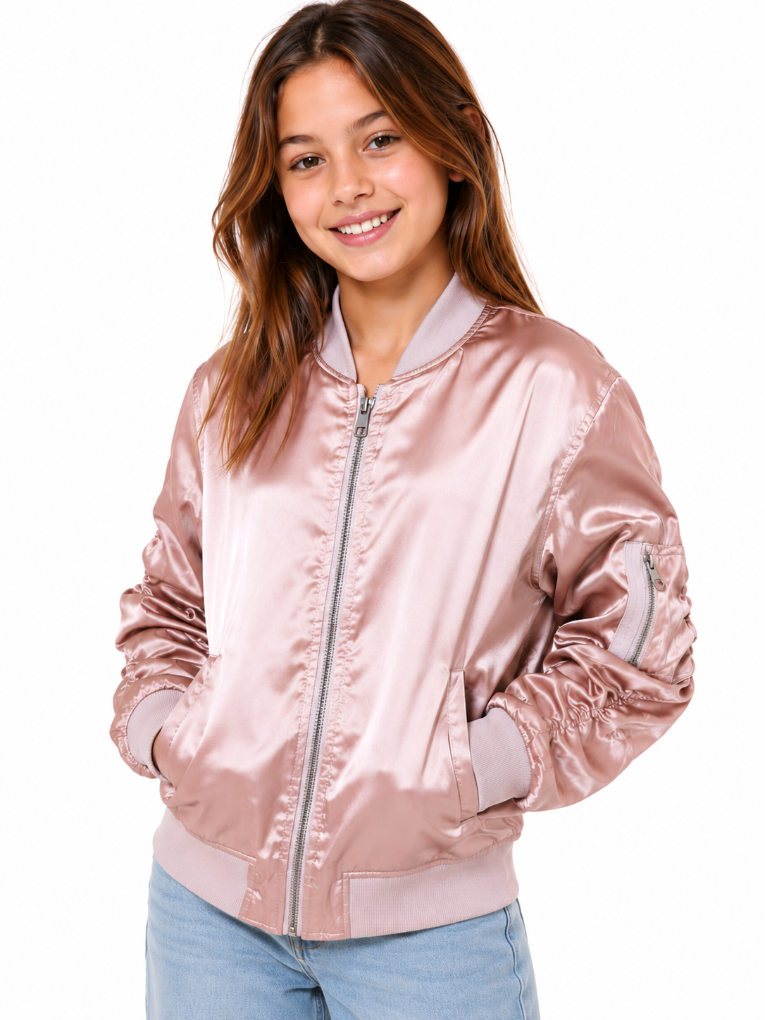 Chaqueta bomber satinada / 12-13 años