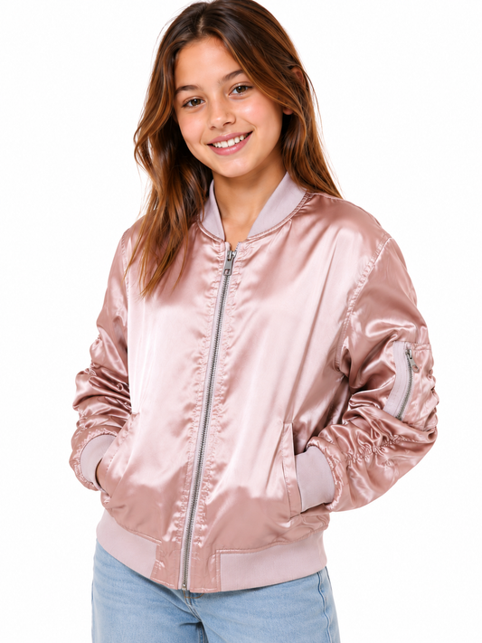 Chaqueta bomber satinada / 12-13 años