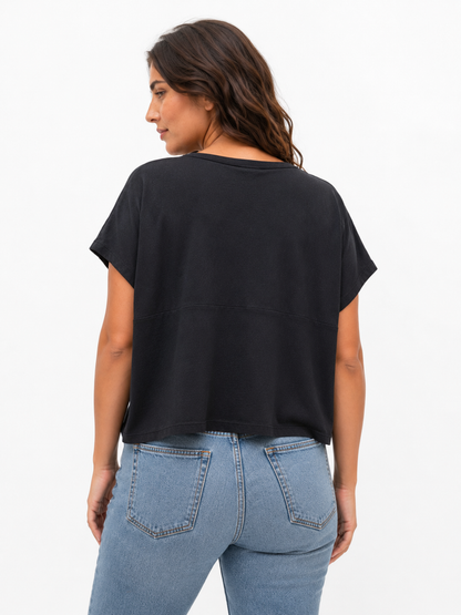 Polera negra suelta / Talla XL