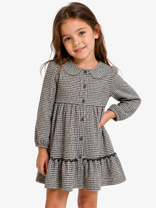 Vestido infantil cuadros / Talla 4-5 años