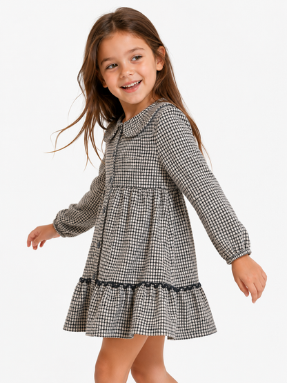 Vestido infantil cuadros / Talla 4-5 años