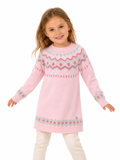 Sweater largo rosado / Talla 4