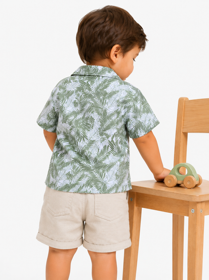 Camisa estampada tropical / 18-24 meses