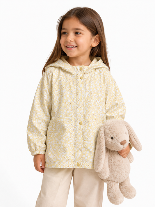 Cortavientos estampado floral / 4-5 años