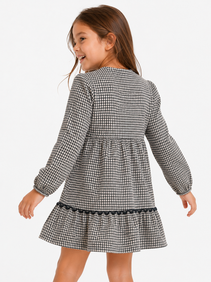 Vestido infantil cuadros / Talla 4-5 años