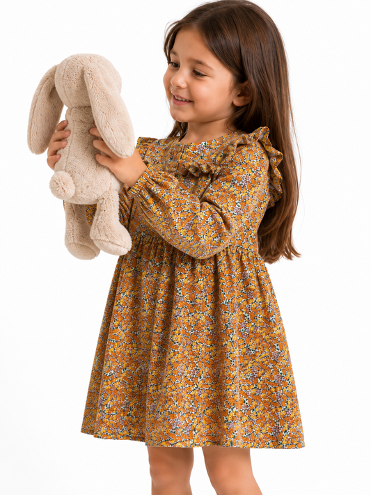 Vestido estampado floral / Talla 3-4 años