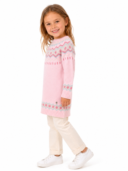 Sweater largo rosado / Talla 4