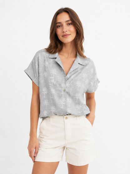 Blusa estampado plmeras / Talla M