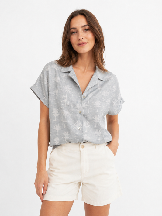 Blusa estampado plmeras / Talla M