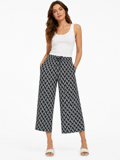Pantalón Culote Estampado Geométrico / Talla XS