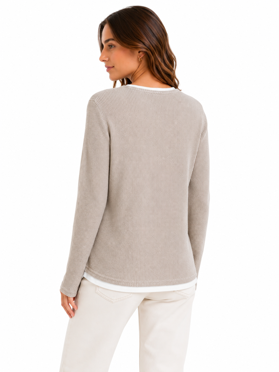 Sweater Waffle Texturizado / Talla S
