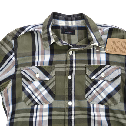 Camisa cuadrillé oliva / Talla S
