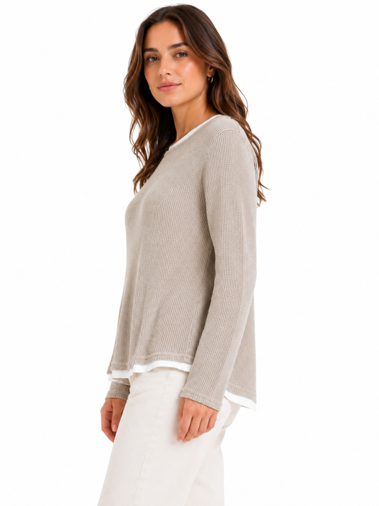 Sweater Waffle Texturizado / Talla S
