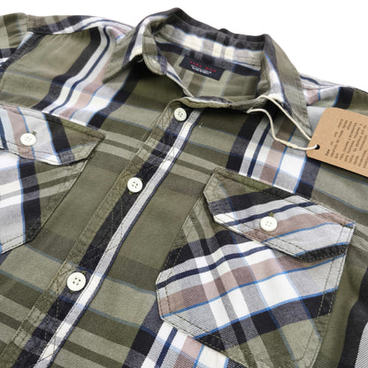 Camisa cuadrillé oliva / Talla S